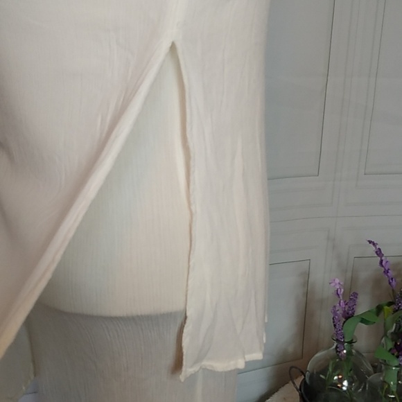 WHITE & Grey Art to Wear Summer Column Dress Size Large - Cheryl Lynn - Picture 3 of 8